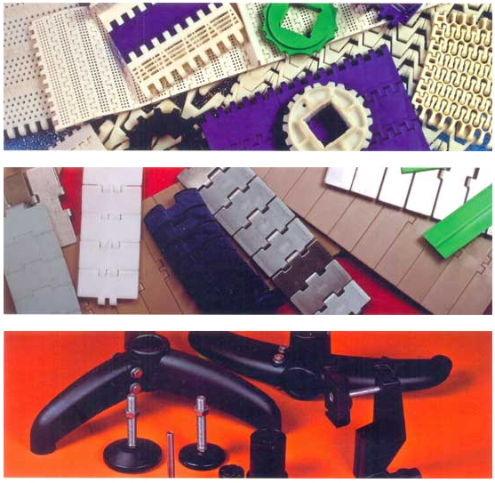 MODULAR BELTS, SLAT CHAINS, CONVEYOR COMPONENTS